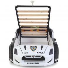Дитяче ліжко машина GTR Police 190х90 см з підсвіткою, музикою, шкіряний салон, пультом